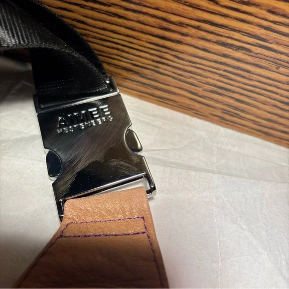 Aimee Kestenberg Leather Convertible Milan Belt Bag Island Ombre Purple NWOT EX - Picture 3 of 7